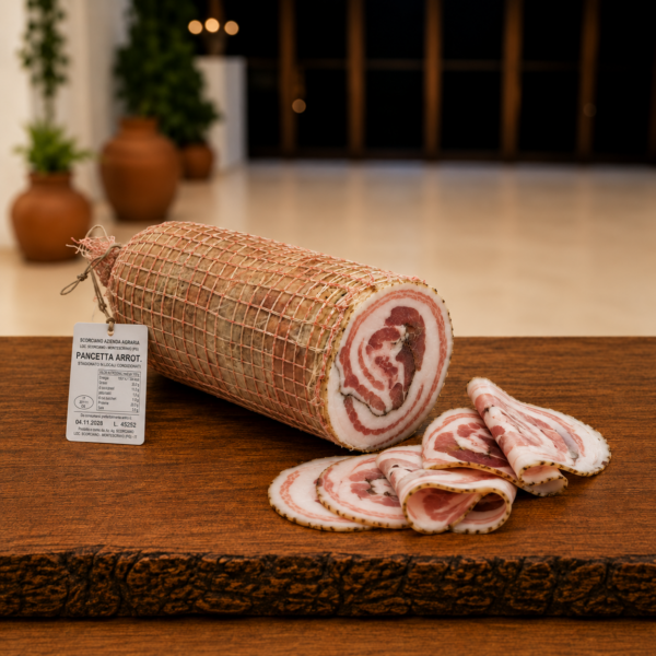 pancetta arrotolata - salumi toscani - Scorgiano
